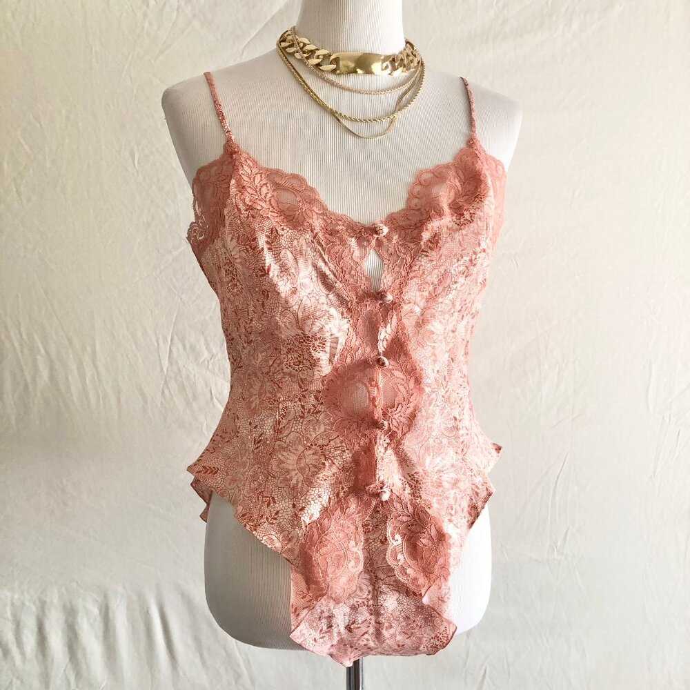 Vintage VS Satin Lace Cami Panty Set